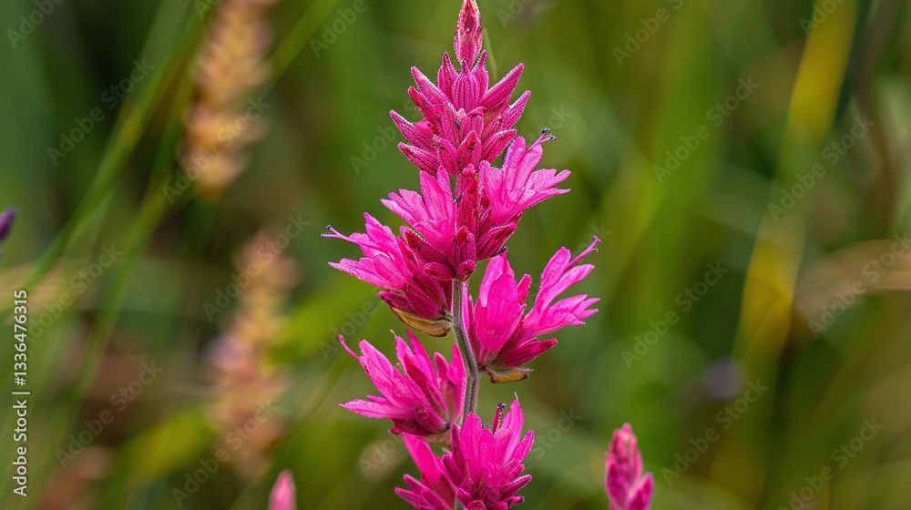 Full version of a bright pink lavender bloom, aromatic flowers under warm sunlight Full version of a bright pink lavender bloom, aromatic flowers under warm sunlight