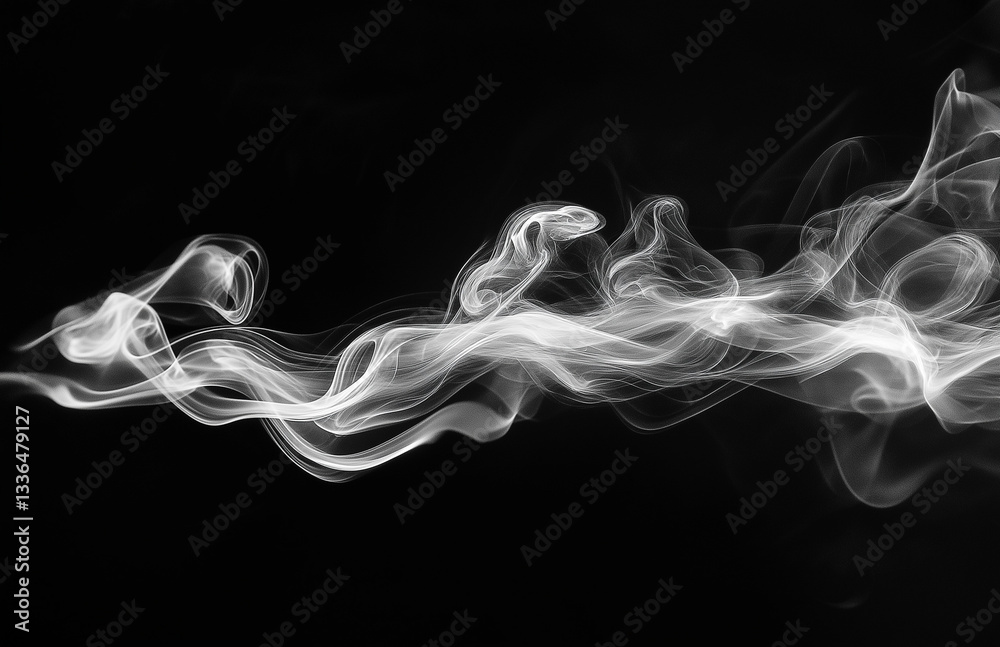A wisp of white smoke swirls against a dark background, forming the shape of an animal. The delicate, translucent wisps dance gracefully on their own, creating a captivating image against a pure black A wisp of white smoke swirls against a dark background, forming the shape of an animal. The delicate, translucent wisps dance gracefully on their own, creating a captivating image against a pure black