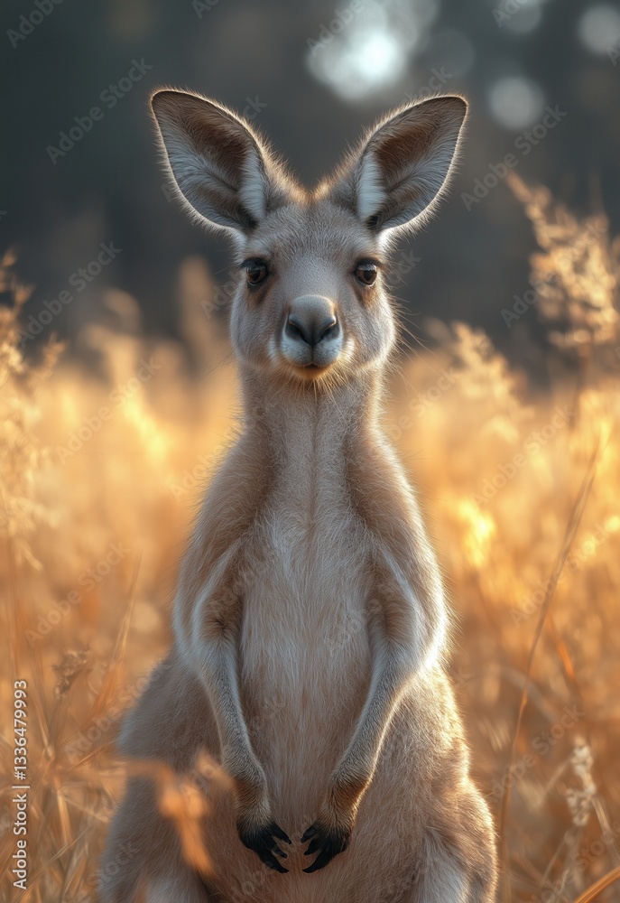 Fototapeta premium Kangaroo in its natural habitat.