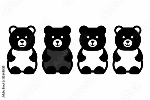 gummy bear icon line art silhouette vector illustration