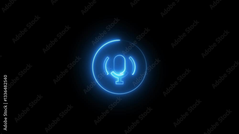 Neon Voice Record Animation. Neon Voice Record Animation.