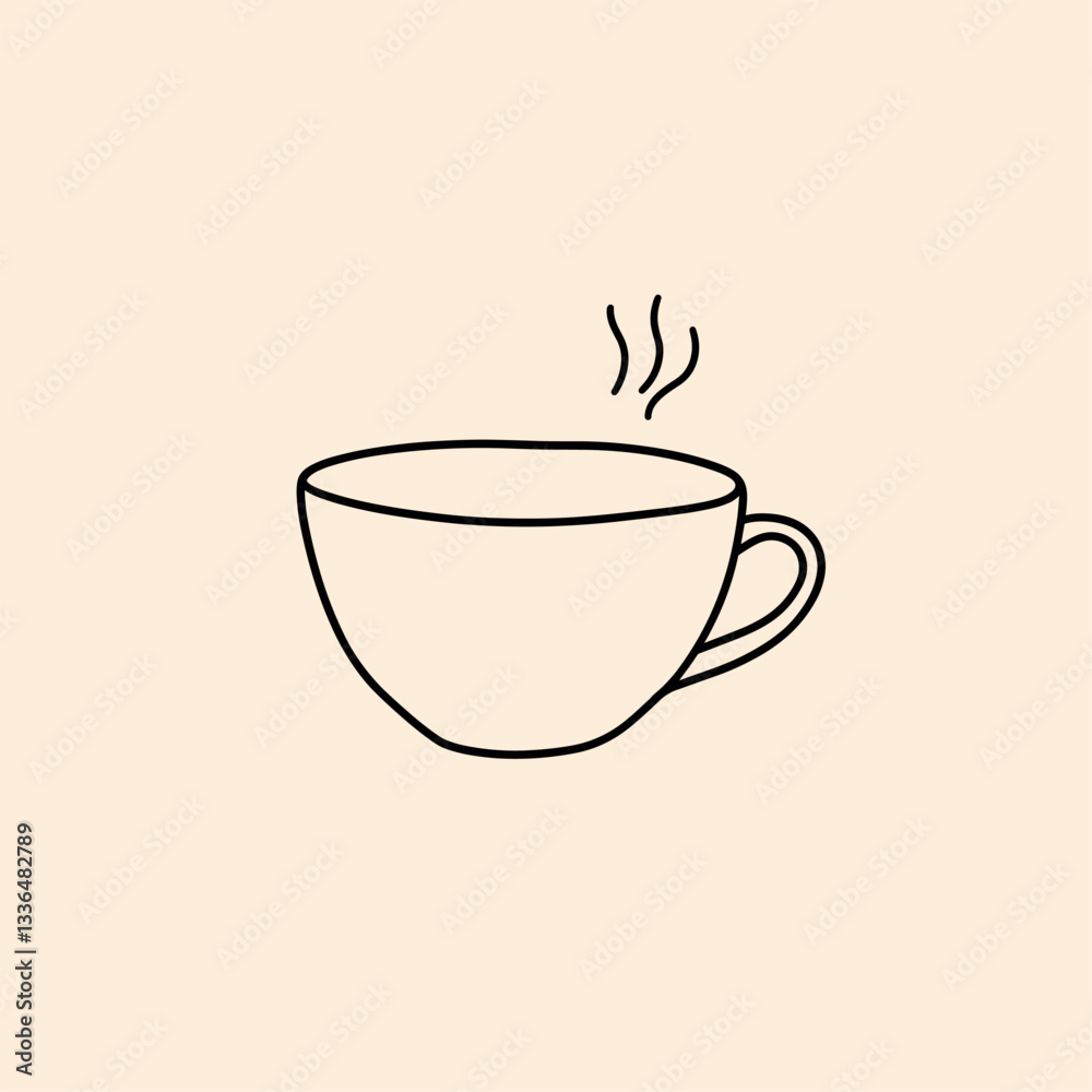 a simple line illustration of a coffee cup
a simple line illustration of a coffee cup