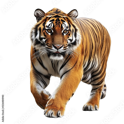 [Transparent Background PNG]Powerful Tiger in Action