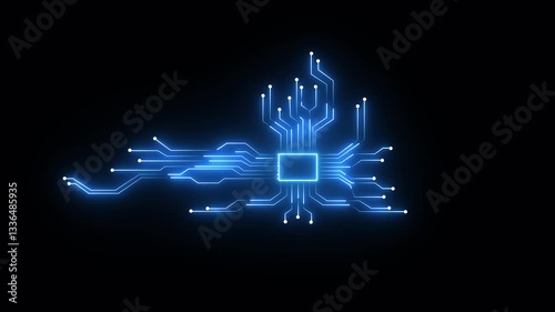 Abstract digital line data background connecting technology concept Abstract technological artificial concept. neon line data concept animation.
