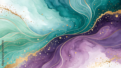 Abstract Elegance with Gold Accents