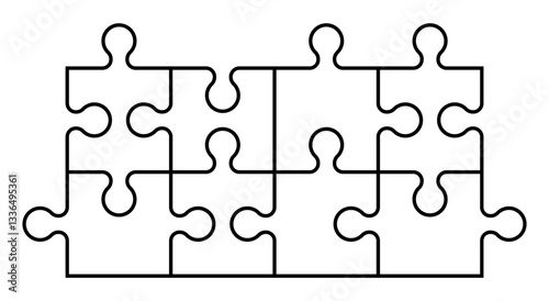 Simple pieces of puzzle pattern
