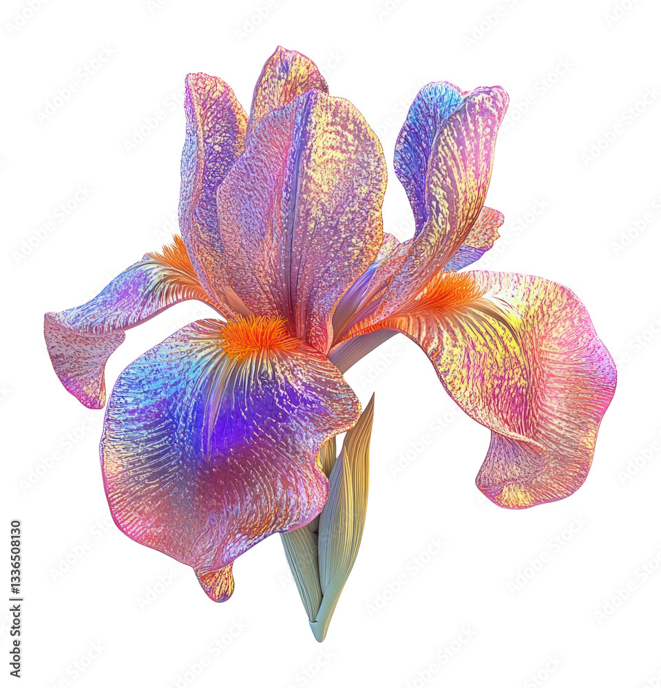 Fototapeta premium PNG Iris flower iris illustration petals.
