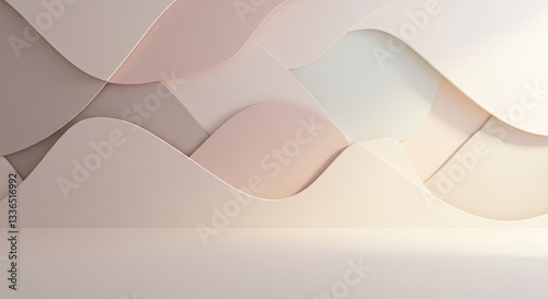 Fototapeta Naklejka Na Ścianę i Meble -  A white wall with a series of peaks and valleys