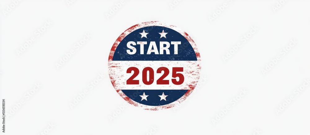 A Circular Patriotic Design Featuring Text And The Year Two Thousand Twenty Five A Circular Patriotic Design Featuring Text And The Year Two Thousand Twenty Five