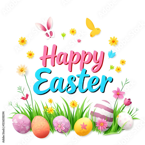 Elegant Easter Sunday Background with Festive Elements
