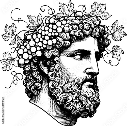 head of an ancient Greek god