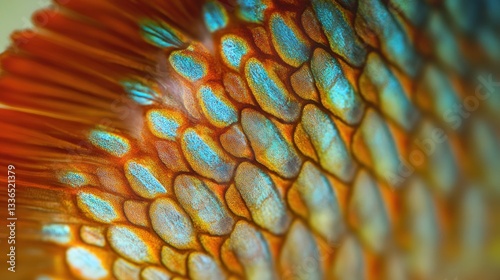 Intricate patterns of fish scales, a mesmerizing macro shot of aquatic beauty
