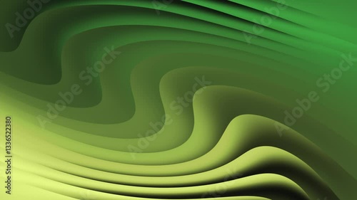 Abstract Wavy Green Gradient Flowing Slowly Background Animation