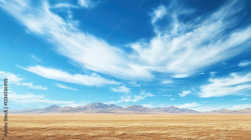Fototapeta premium Panoramic view of the expansive Atacama Desert under a dynamic sky landscape