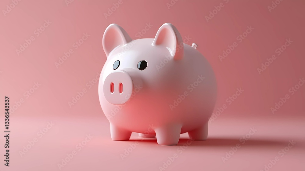 Stylized piggy bank with cash, illustrating personal finance, economic strategy, and budgeting ideas, ideal for business finance concepts, digital book illustration Stylized piggy bank with cash, illustrating personal finance, economic strategy, and budgeting ideas, ideal for business finance concepts, digital book illustration