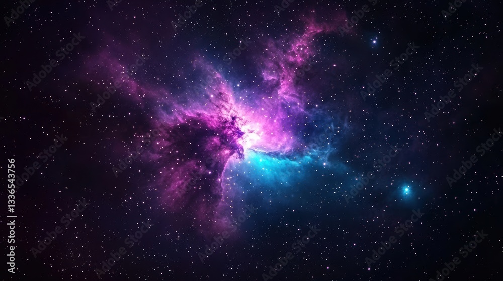 Fototapeta premium Breathtaking Helix Nebula with Vibrant Colors and Starry Background in Deep Space