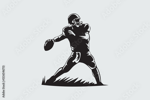 Football Showdown The Chase and The Throw vector
