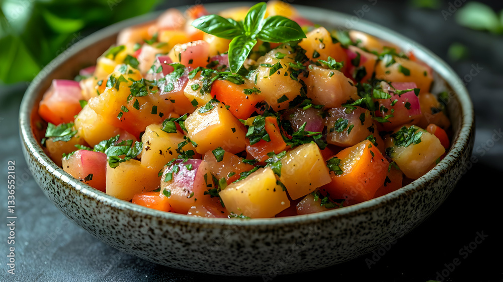 Colorful Mixed Vegetable Salad in Bowl Colorful Mixed Vegetable Salad in Bowl