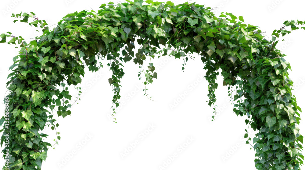 Ivy archway creating a natural green frame on transparent background Ivy archway creating a natural green frame on transparent background