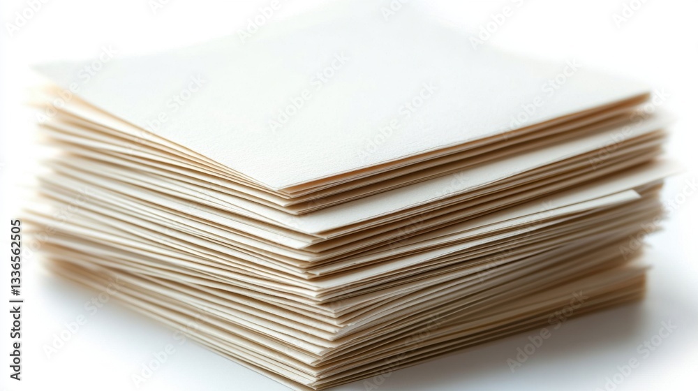Stack of blank papers with a subtle edge detail. Stack of blank papers with a subtle edge detail.