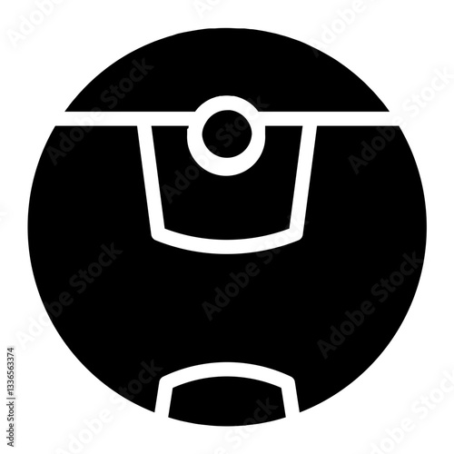Vacuum Cleaner Robotic Glyph Icon