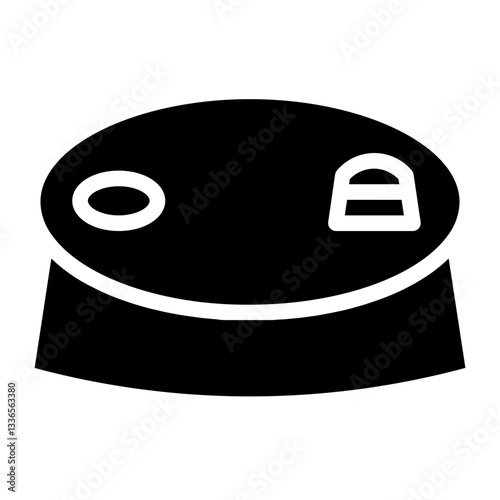 Vacuum Cleaner Robotic Glyph Icon
