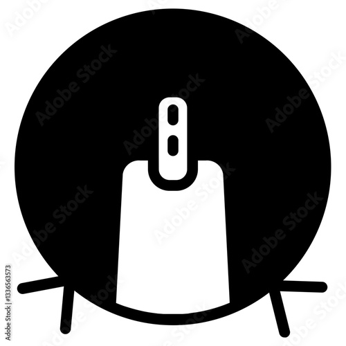 Vacuum Cleaner Robotic Glyph Icon