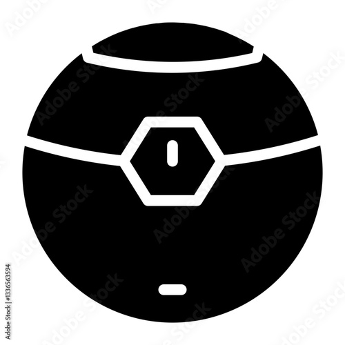 Vacuum Cleaner Robotic Glyph Icon