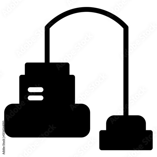 Washing Vacuum Cleaner Glyph Icon