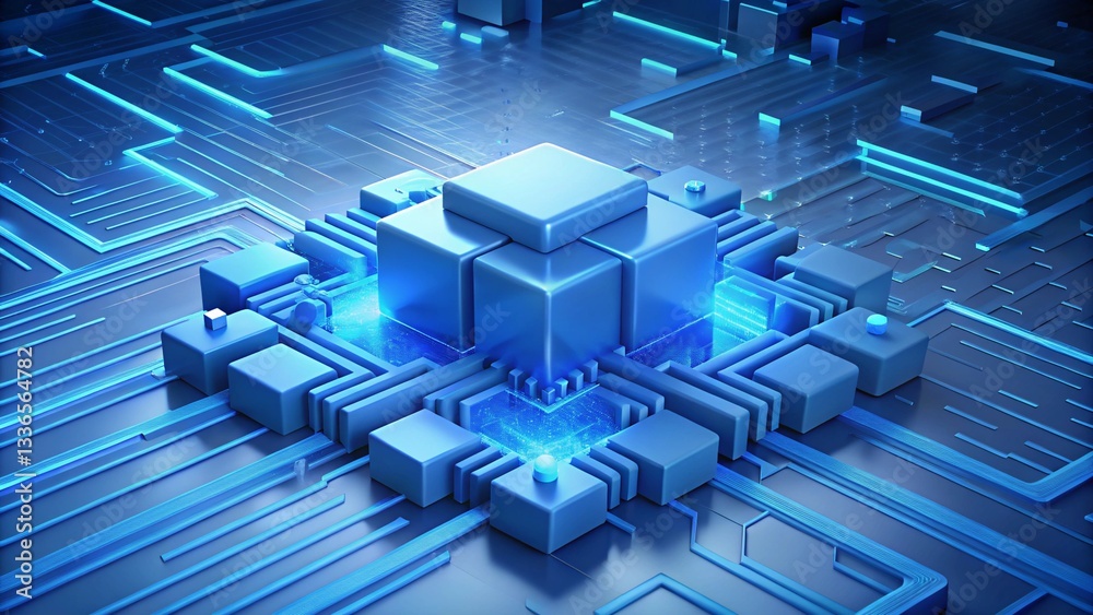 Obraz premium high-tech-circuit-board-background