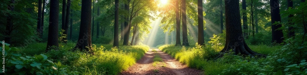 Obraz premium Desolate forest path isolated on white background, background, desolate