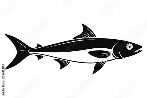 herring fish line art silhouette vector illustration