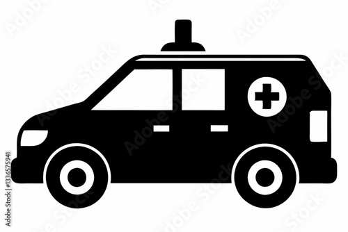 medical health car line art silhouette vector illustration
