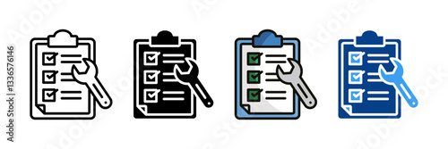 Corrective Action  Icon Set Multiple Style Collection