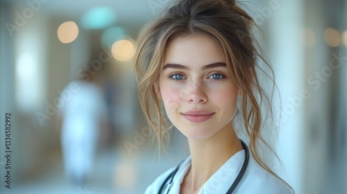 Portrait of a Smiling Female Doctor or Nurse Free Download Portrait of a Smiling Female Doctor or Nurse - GFXLoad