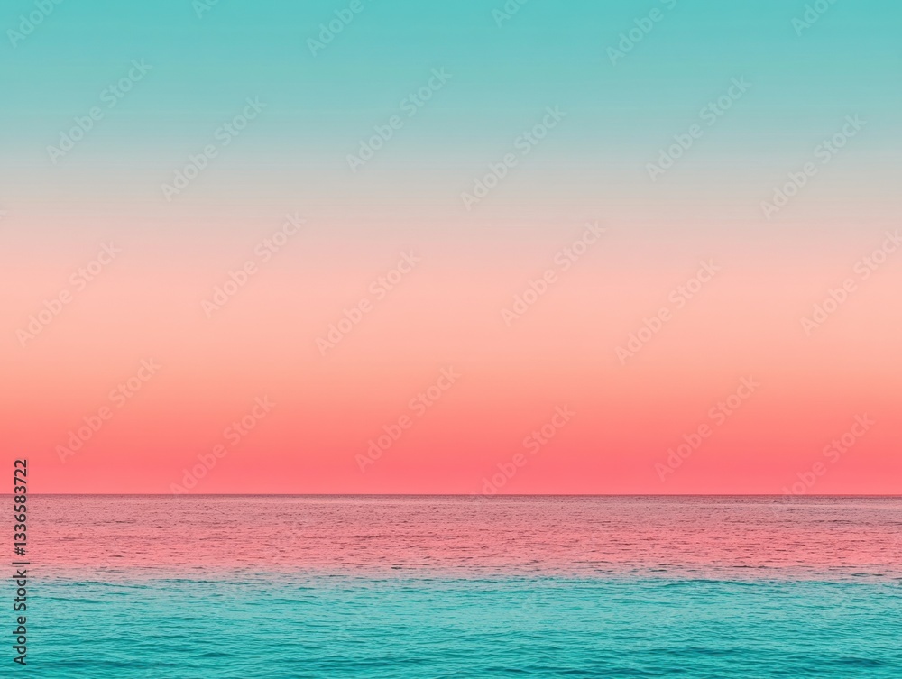 Calm ocean view with colorful sunset hues. Calm ocean view with colorful sunset hues.