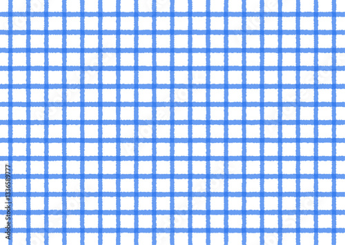 青色のギンガムチェック背景イラスト
