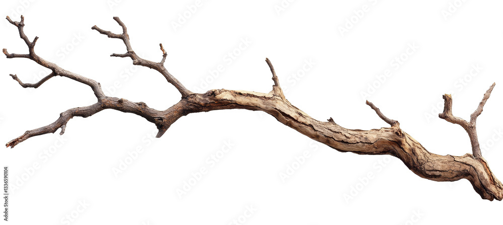 Fototapeta premium [Transparent Background PNG]Dried Branch Isolated on White Background