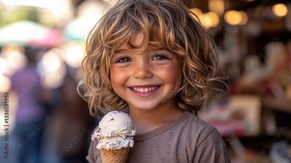 Adorable Child Enjoying a Sweet Treat Adorable Child Enjoying a Sweet Treat