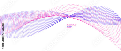 Smooth abstract background with arrays of flowing particles, light and soft vector design, luxury style illustration, motion wind effect.