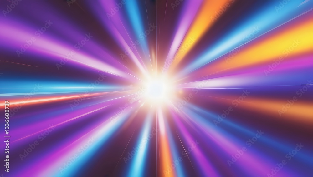 Obraz premium Abstract background of holographic light and flare gradient