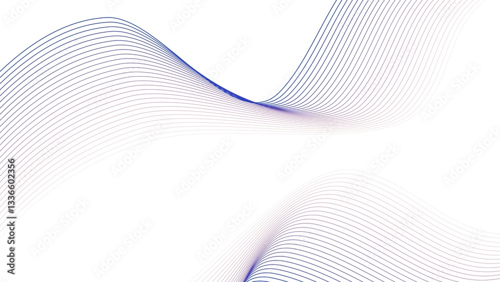 Fototapeta premium Smooth Gradient Digital Waveform