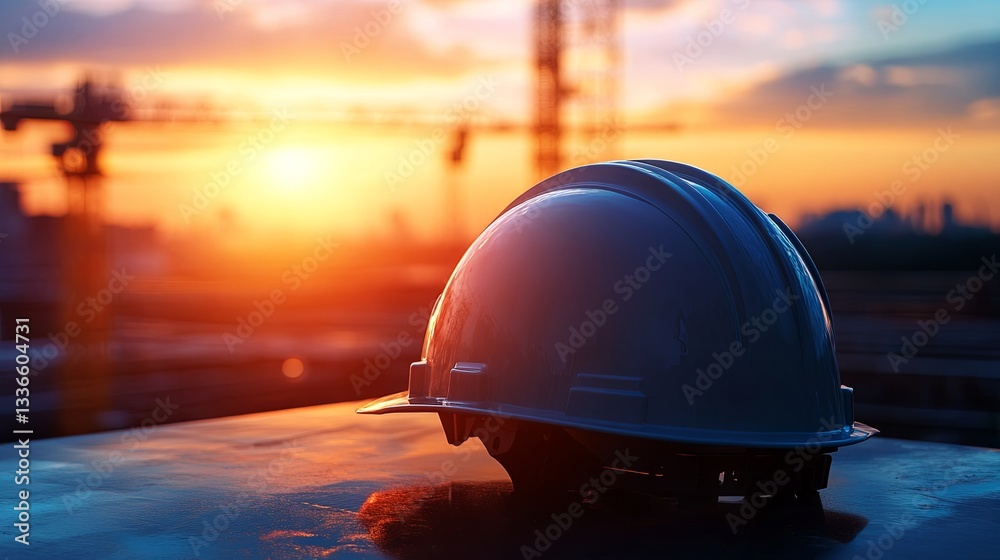 An image of an engineer's helmet representing construction An image of an engineer's helmet representing construction