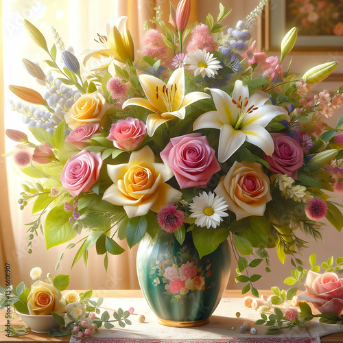 Wallpaper Mural bouquet of flowers Torontodigital.ca