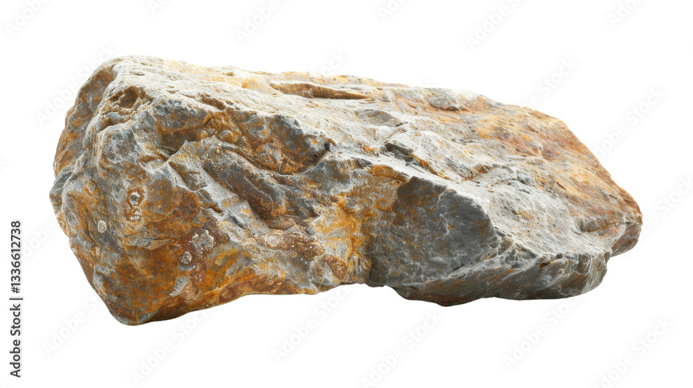 Big grey and brown stone isolated on transparent background Big grey and brown stone isolated on transparent background
