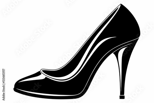 woman shoe high heel vector silhouette