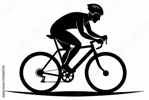 cyclist silhouette vector