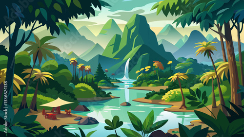 Rainforest of Khao Sok National Park in Thailand