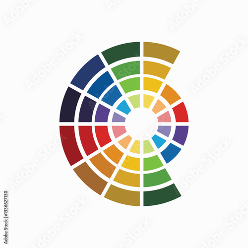 pie chart slice make of differences colors