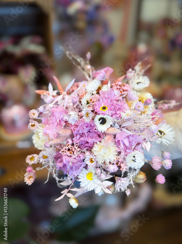 Bouquet de fleurs roses